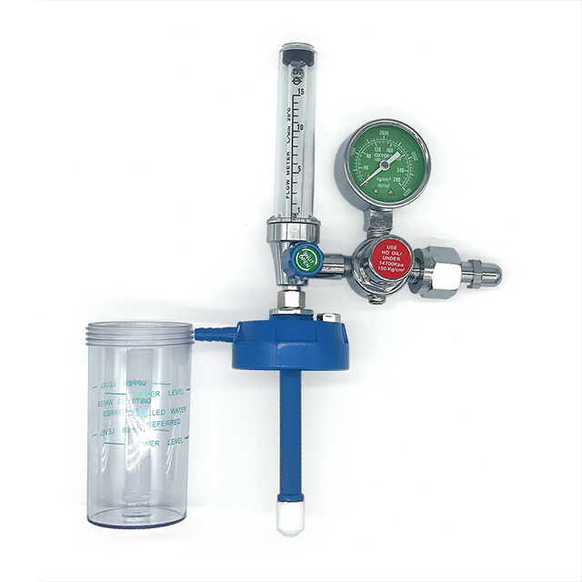Regulador de oxígeno de presión tipo Pistion con humidificador para hospital