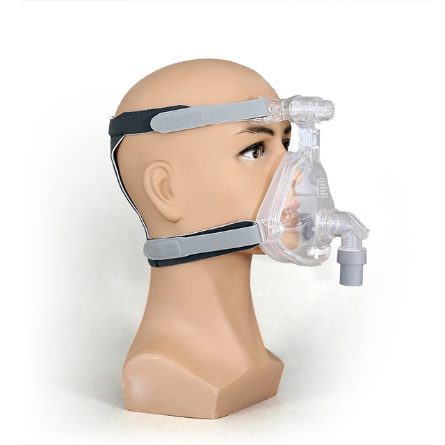 Mascarilla facial médica CPAP con un cómodo arnés