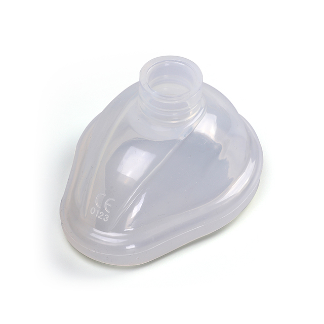 Mascarilla de respiración de anestesia transparente de silicona reutilizable