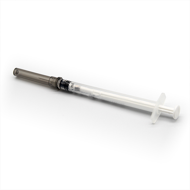 Jeringa de inyección de vacuna de plástico desechable de 0,3 ml con aguja