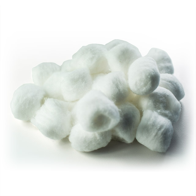 Bola de algodón suave no estéril médica 100% algodón para el cuidado de heridas
