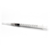 Jeringa médica desechable de tres partes para inyección de 1 ml