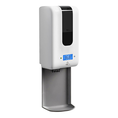 Dispensador de jabón de medición de temperatura de desinfectante de manos automático montado en la pared de 1200 ml